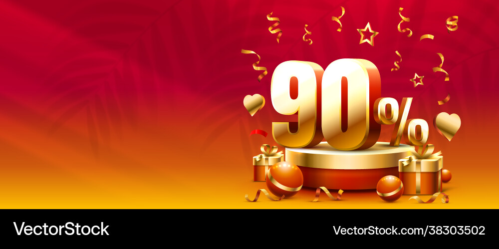 Bis zu 90 off sale Banner Werbeflyer Geschenk Bis zu 90 off sale Banner Werbeflyer Geschenk vektorbild