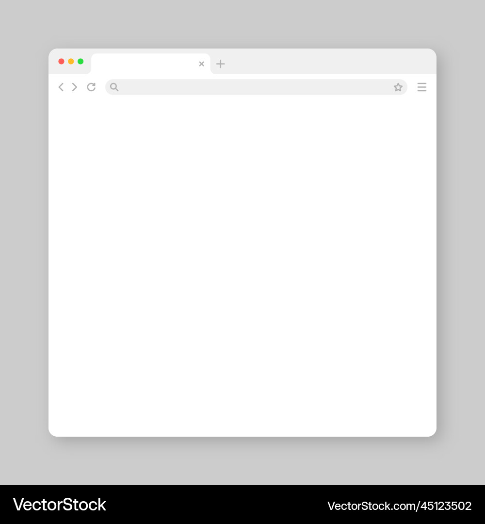 Blank web browser window with tab toolbar Blank web browser window with tab toolbar Vector Image