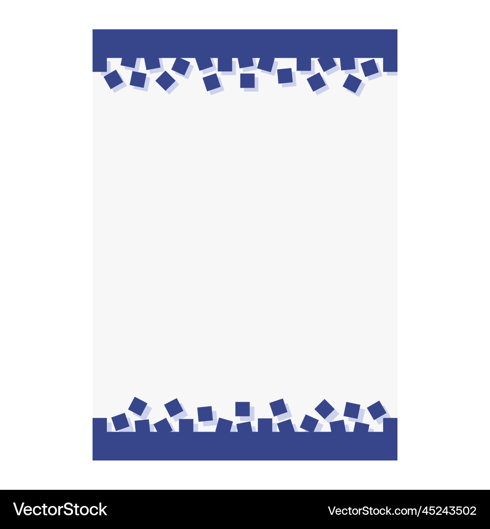 Blue frame with pixel dissolve effect blank Blue frame with pixel dissolve effect blank vector image
