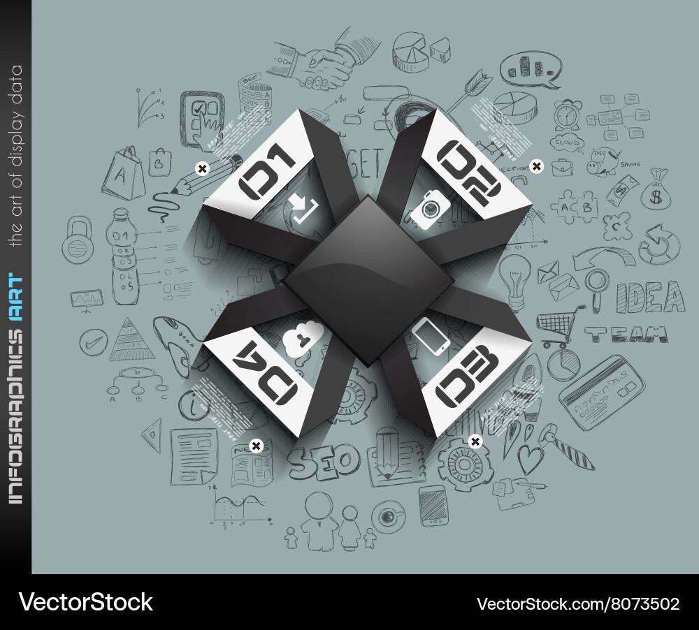 Clean infographic layout template for data Vector Image