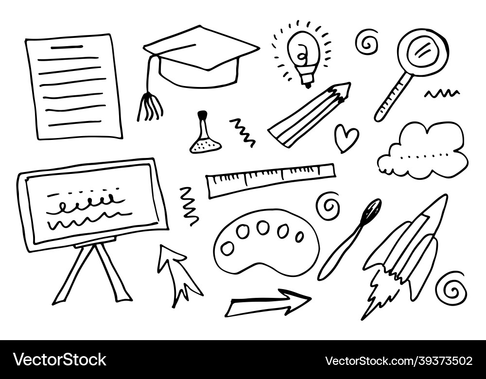 Collection of hand drawn vector image