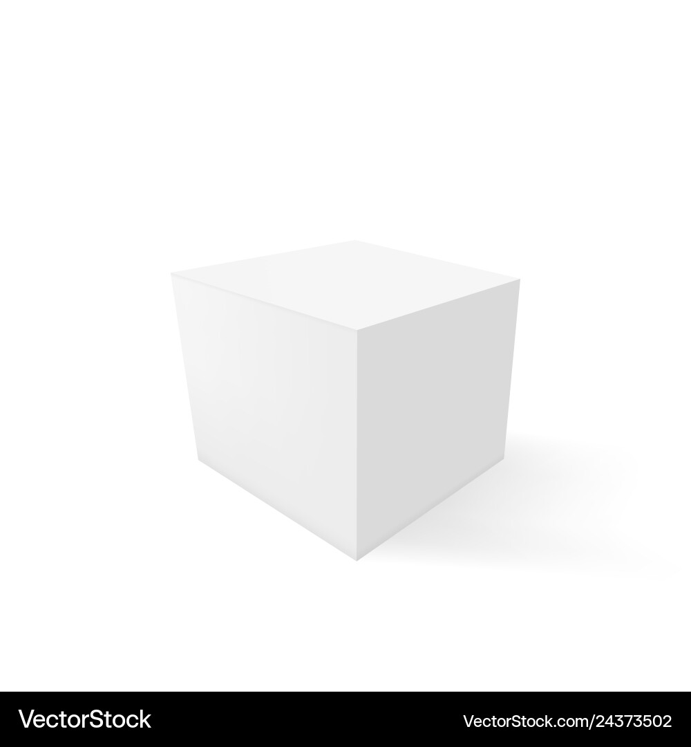 Cube with shadow for your design Cube with shadow for your design vector image