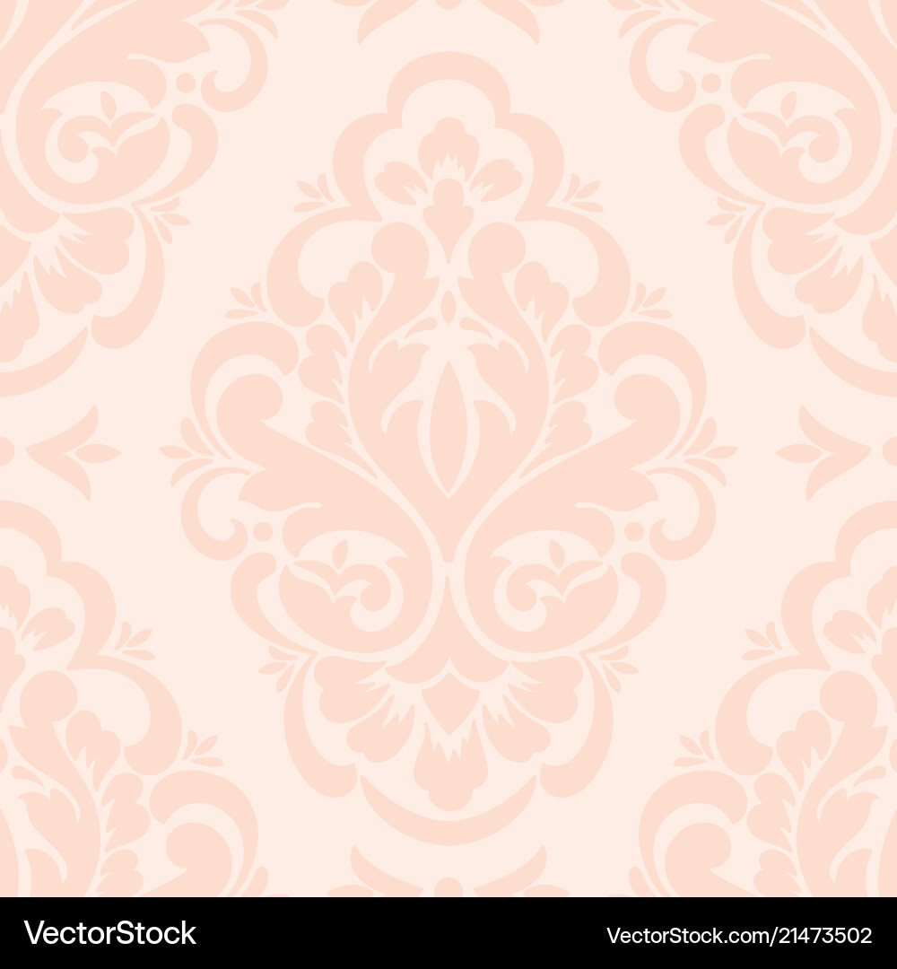 Damask Floral Pattern Element vector image