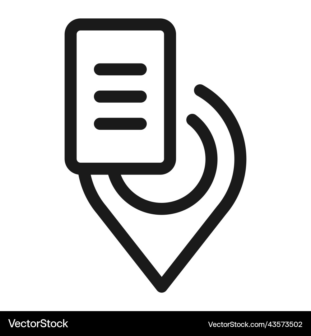 Document tracking outline icon marker system Document tracking outline icon marker system vector image