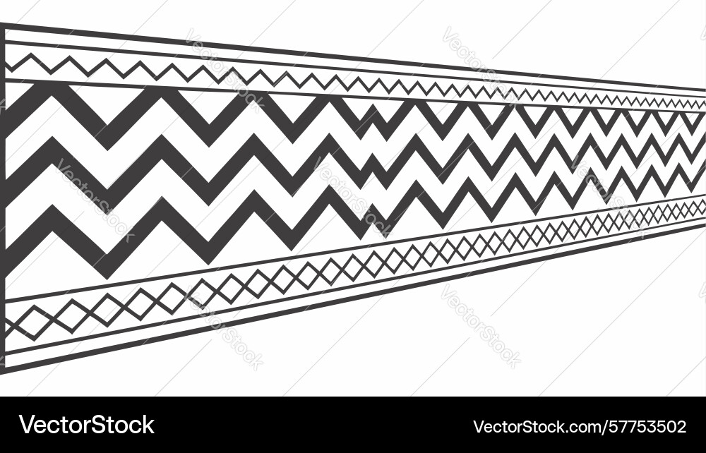 Dynamic zigzag chevron pattern border design vector image