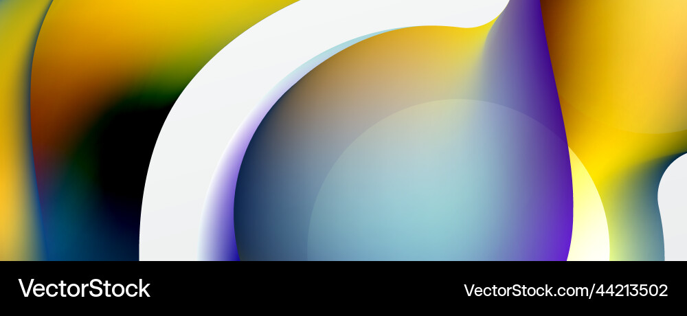 Fluid abstract background round shapes and circle Vector Image