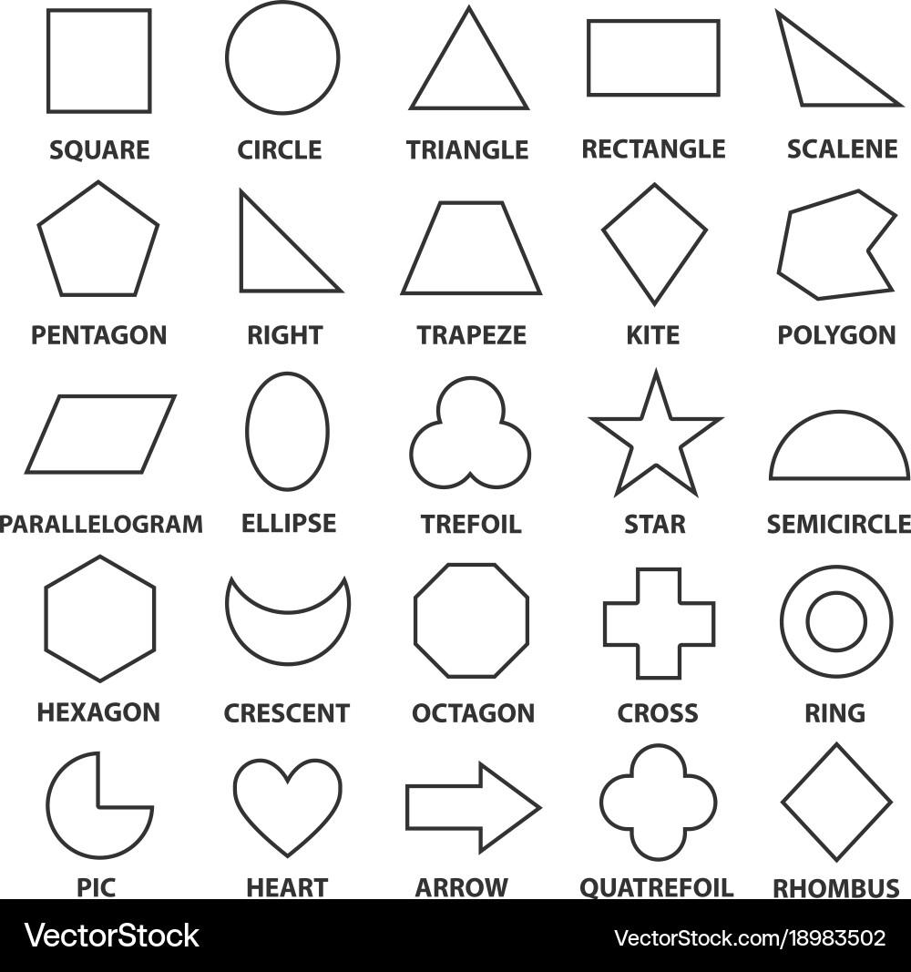 Geometric Shape Set (18983502) – Royalty-Free Vector | VectorStock