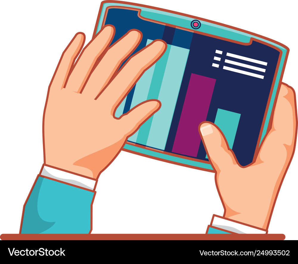Hands with picture file isolated icon vector image