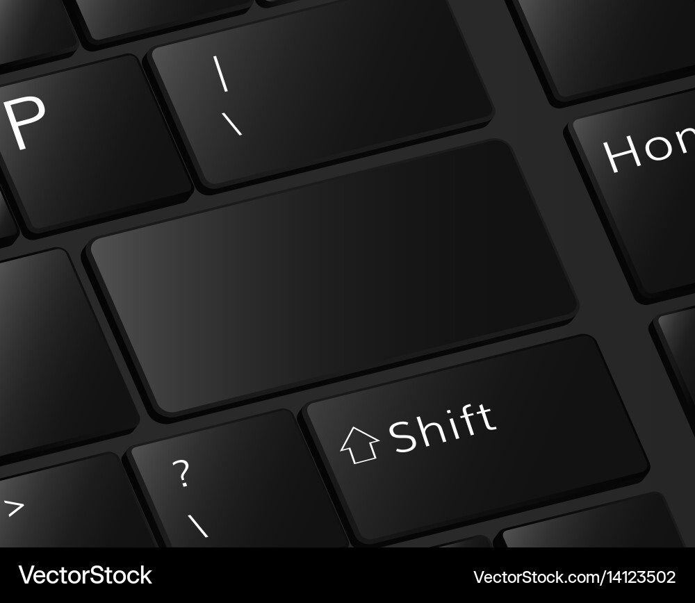 Keyboard buttons template empty enter vector image