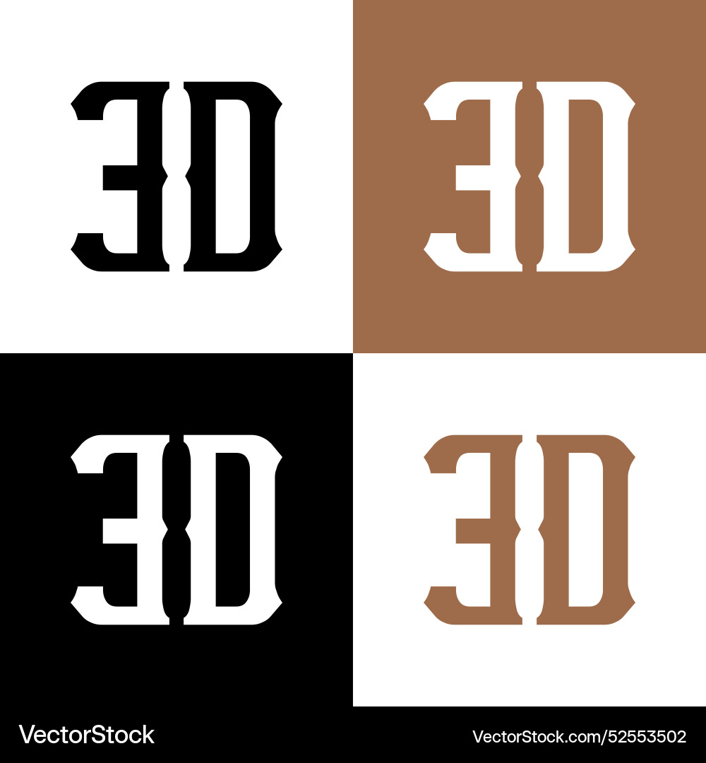 Letter e d icon logo design Royalty Free Vector Image