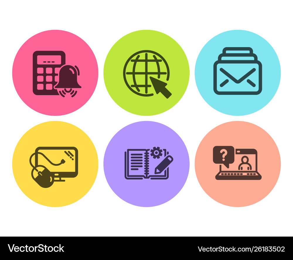 Mail computer mouse and engineering documentation Mail computer mouse and engineering documentation vector image