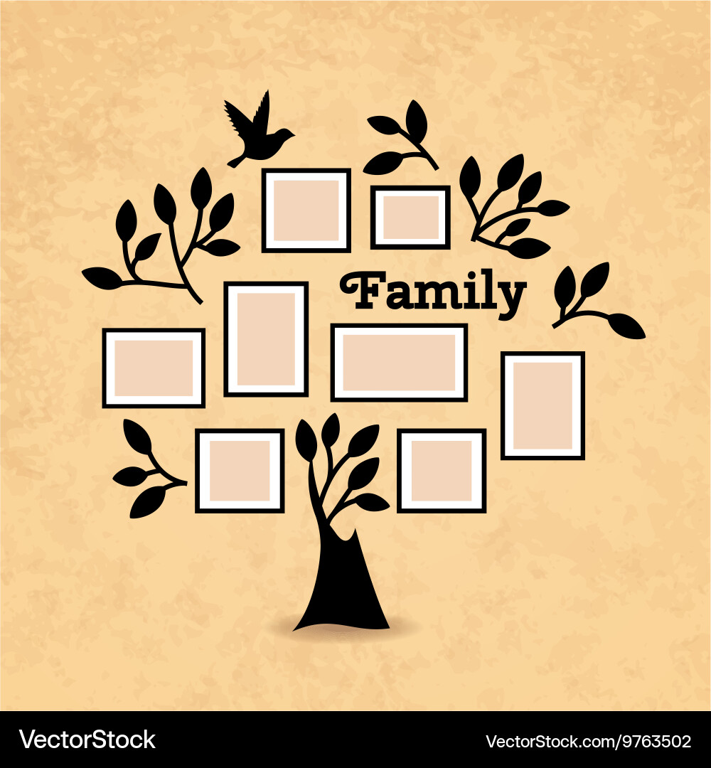 Memories tree with frames vector image