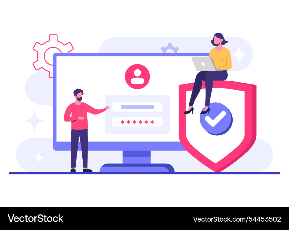 Password secure access data protection cyber Password secure access data protection cyber vector image
