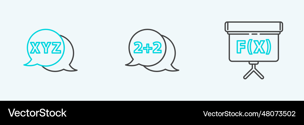 Set line chalkboard xyz coordinate system Set line chalkboard xyz coordinate system vector image