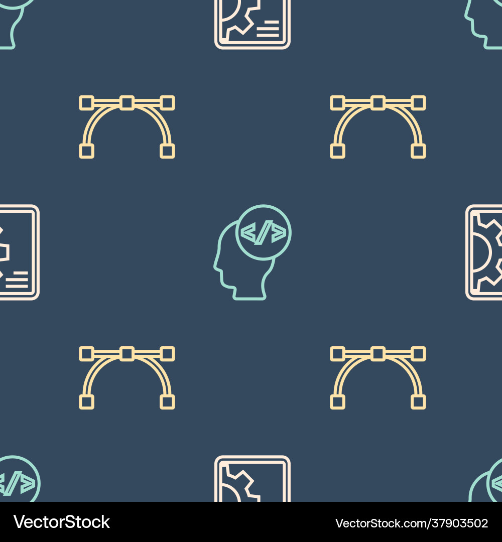 Set line web development bezier curve and front Set line web development bezier curve and front Vector Image