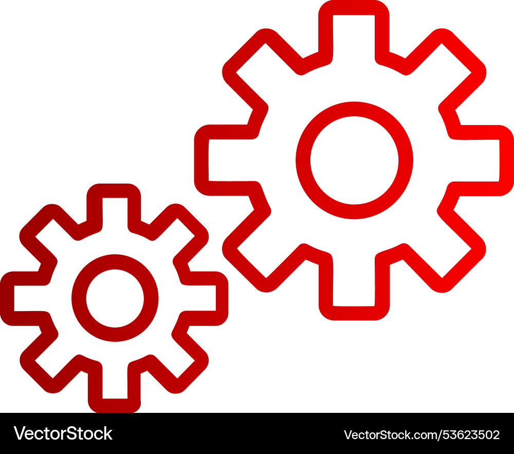 Setting line gradient icon vector image