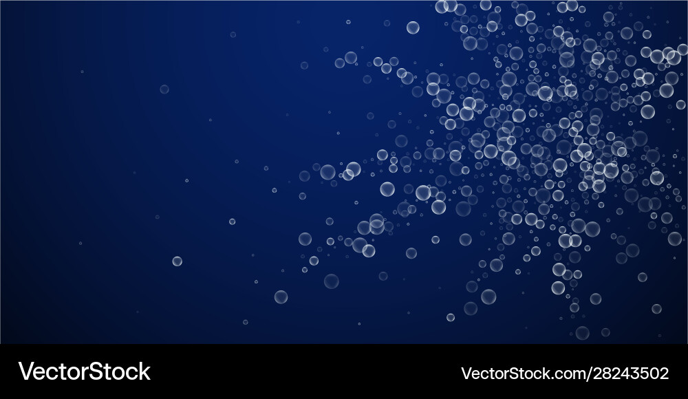 Soap bubbles abstract background blowing Vector Image