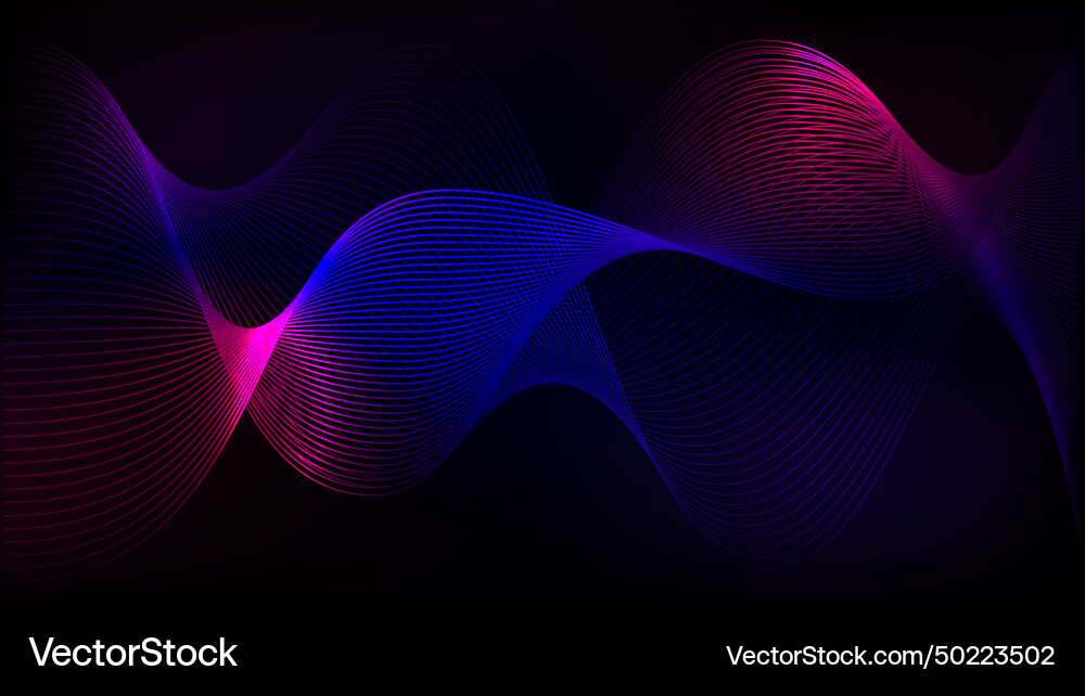 Tech neon sound radio neural waves artificial Tech neon sound radio neural waves artificial vector image