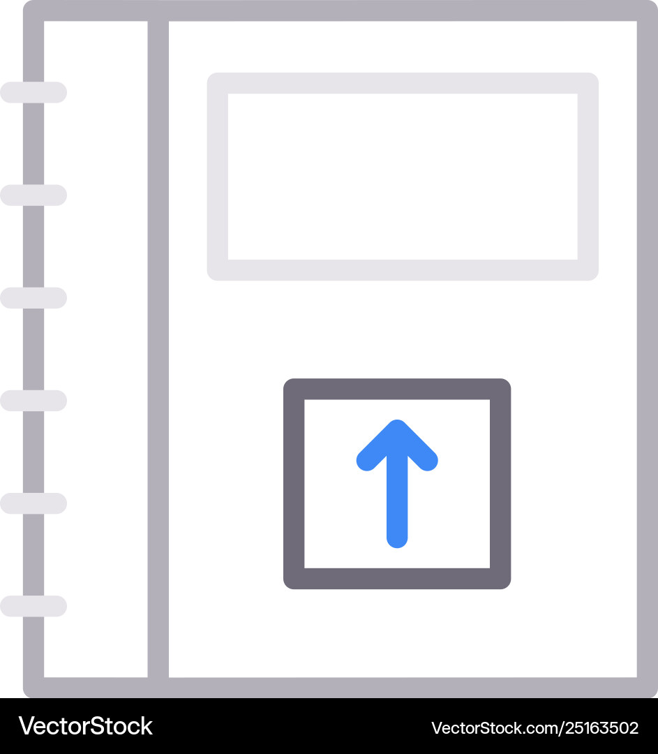Upload notebook Upload notebook vector image