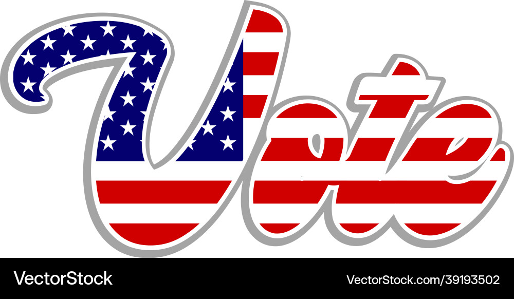 Vote Flag - Patriotic Election Vector Image