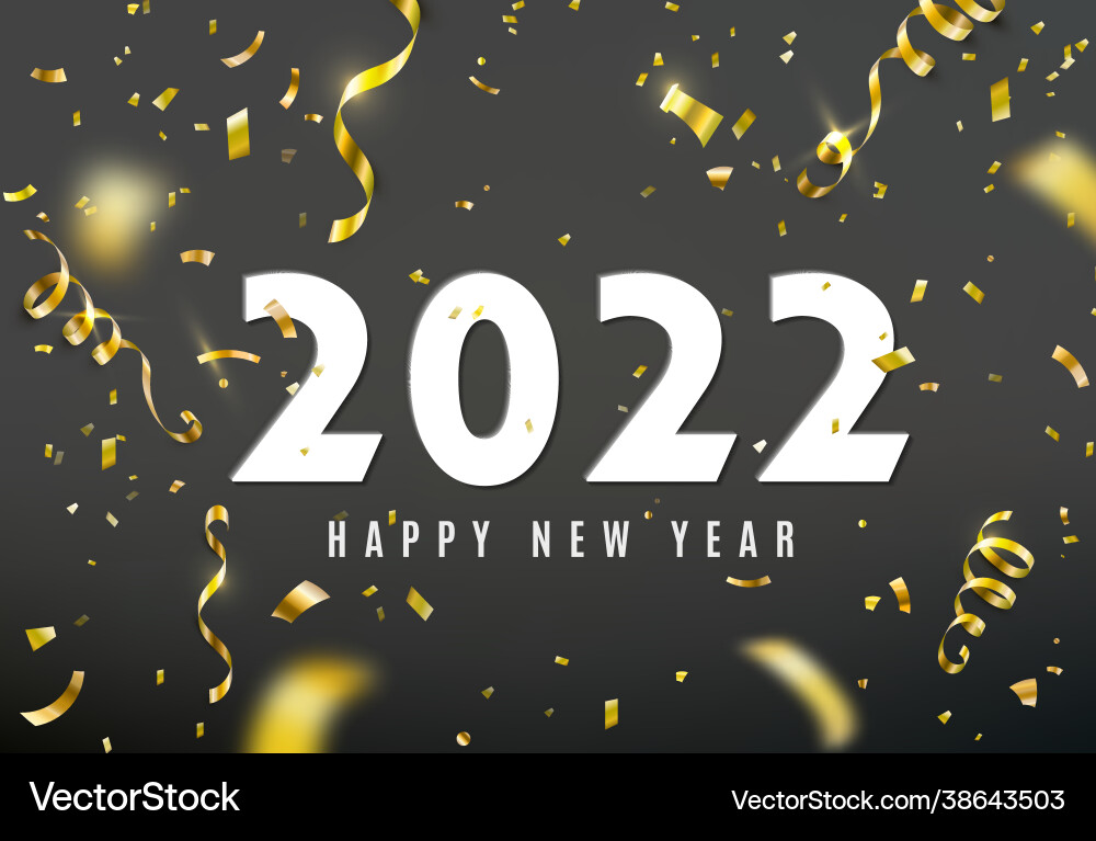 2022 New Year Celebration Background Vector Image
