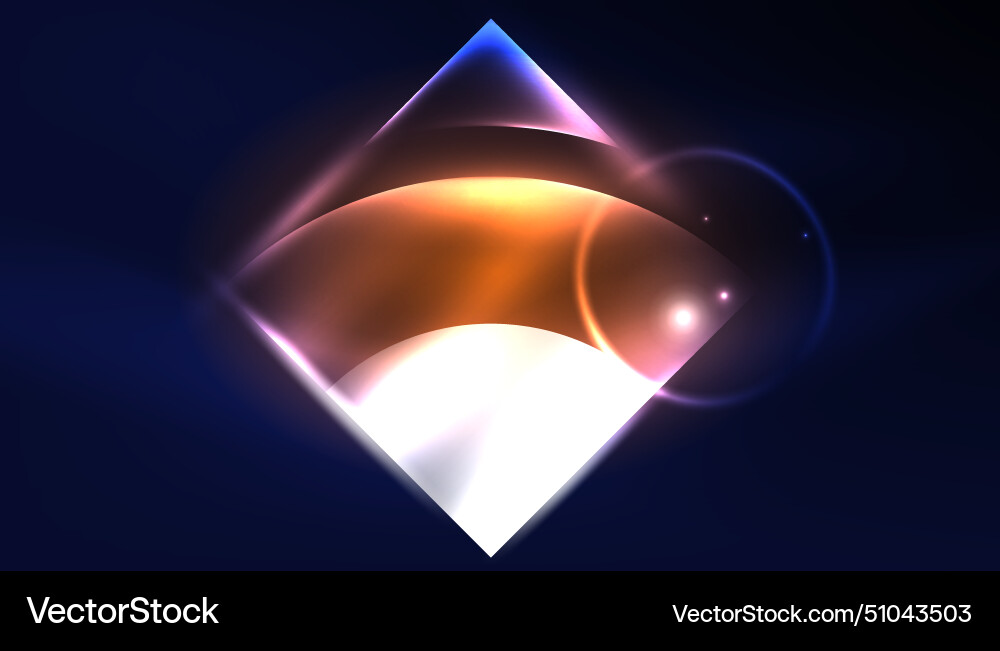 A glowing square with circle in the middle A glowing square with circle in the middle Vector Image