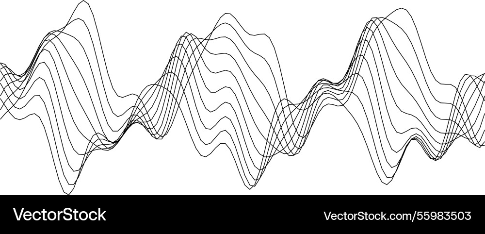 Abstract digital waveform pattern for modern Vector Image