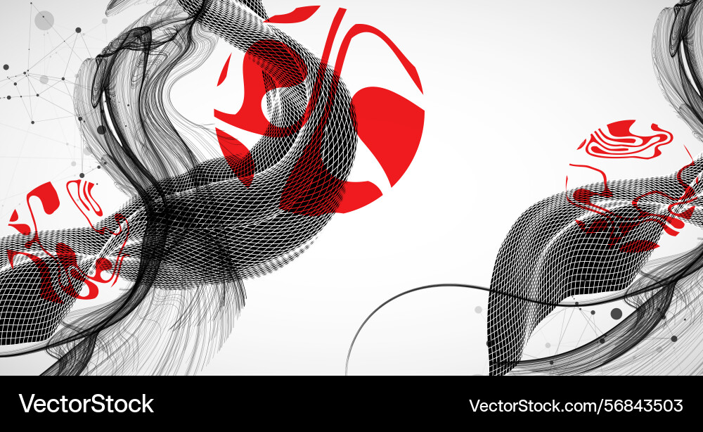 Abstract wave art background is made in a frame Abstract wave art background is made in a frame vector image