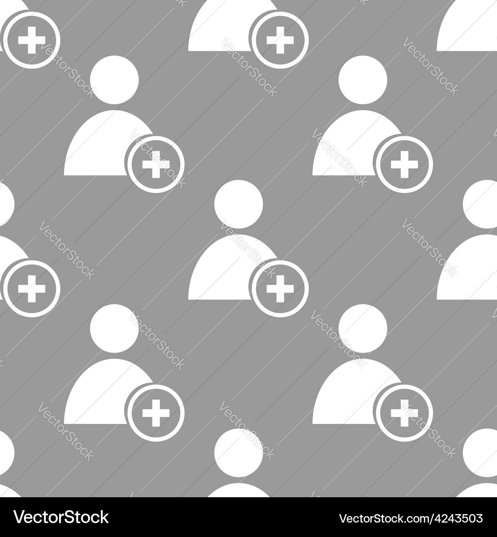 Add user seamless pattern Vector Image