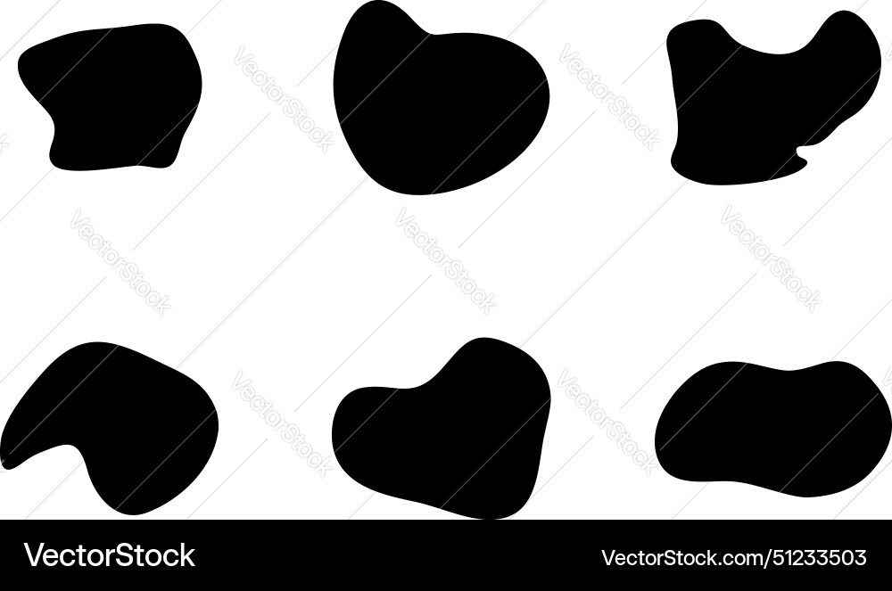 Blobs fluid liquid shapes symbol visual set Vector Image