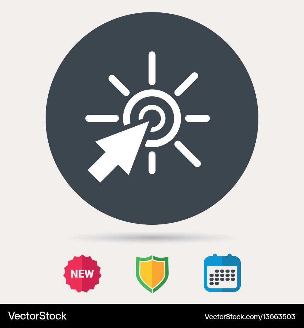 Click icon computer mouse cursor sign vector image