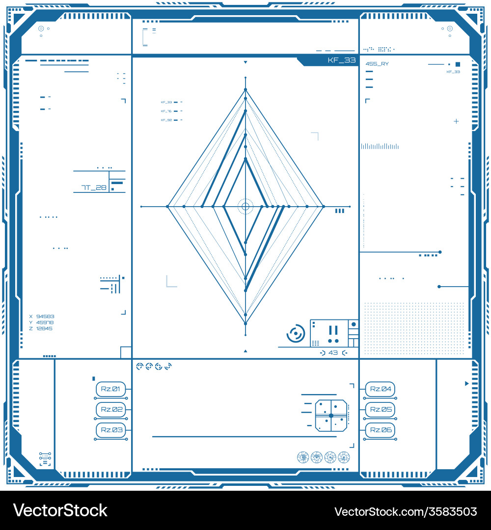 Cyberpunk Interface Display vector image