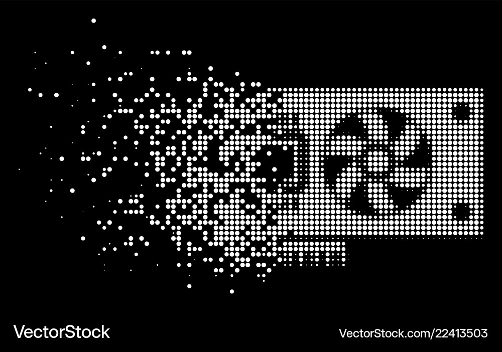 Dissolving Halftone Accelerator vector image
