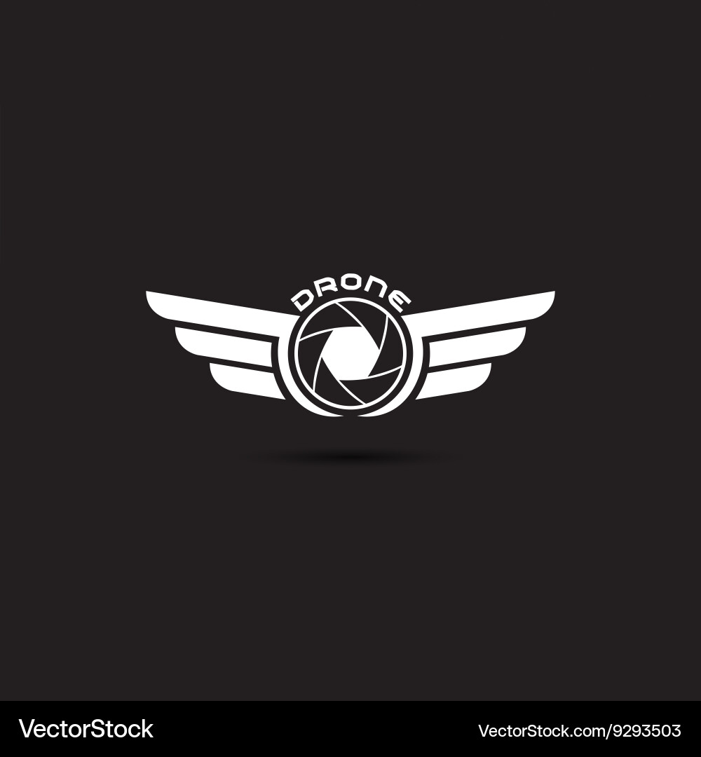 Drone Logo Icon - Quadcopter Vector Image