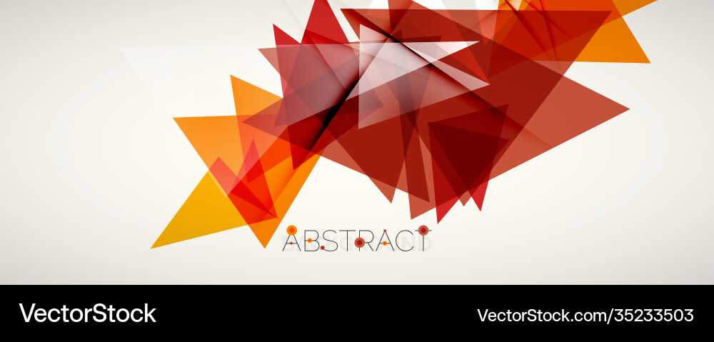 Geometric abstract background color triangle vector image