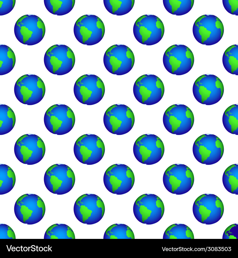Globes pattern vector image