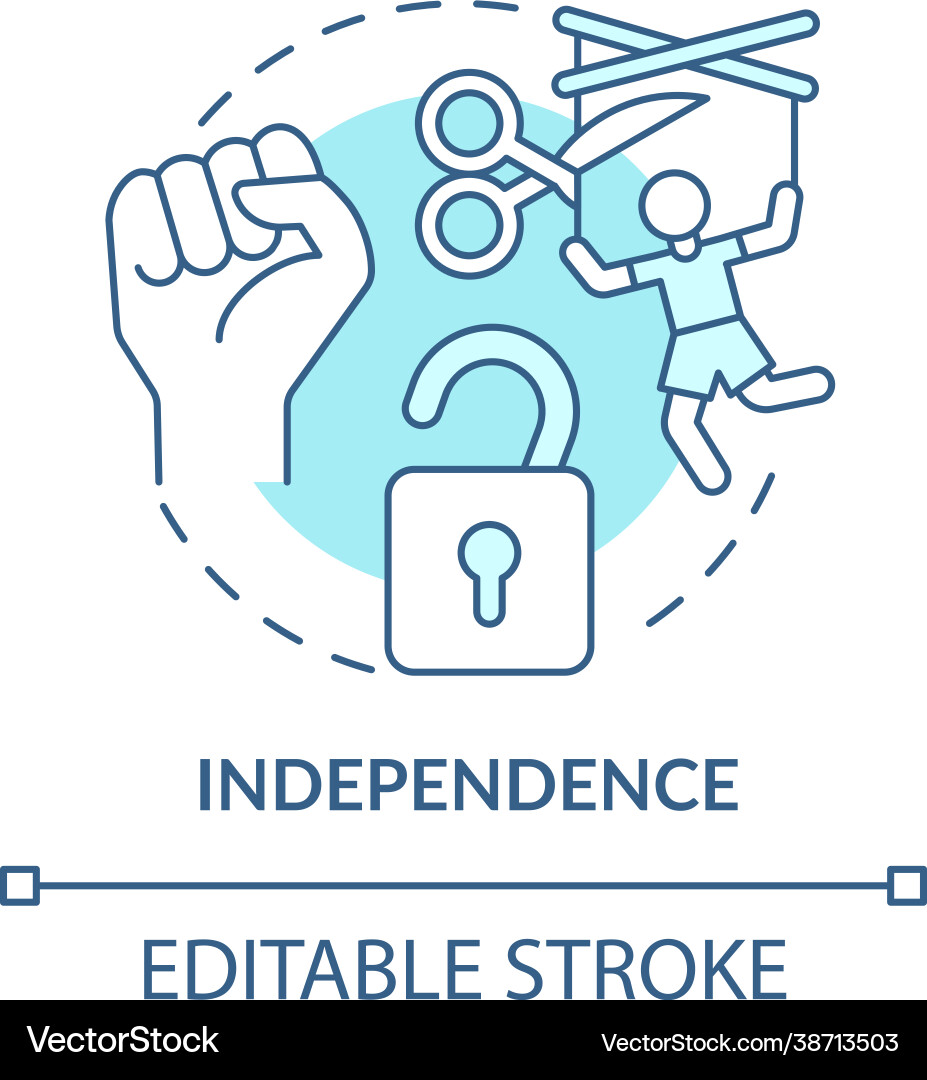Independence and autonomy concept icon Vector Image