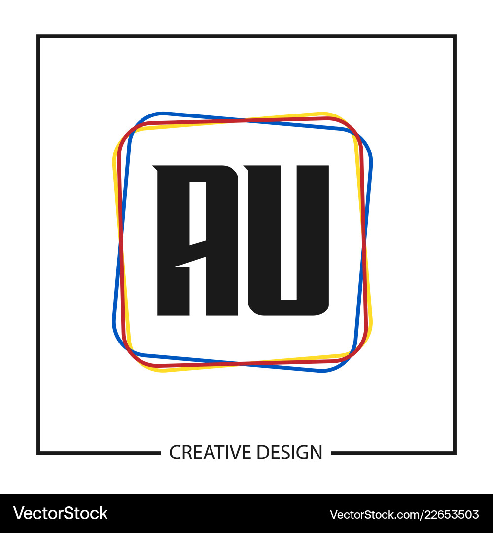 Initial letter au logo template design Initial letter au logo template design vector image