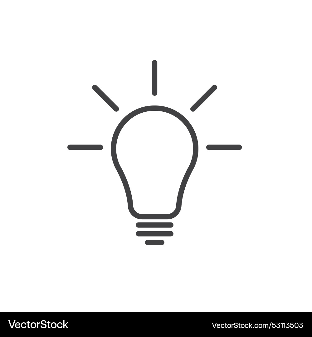 Light bulb line icon element design template Vector Image
