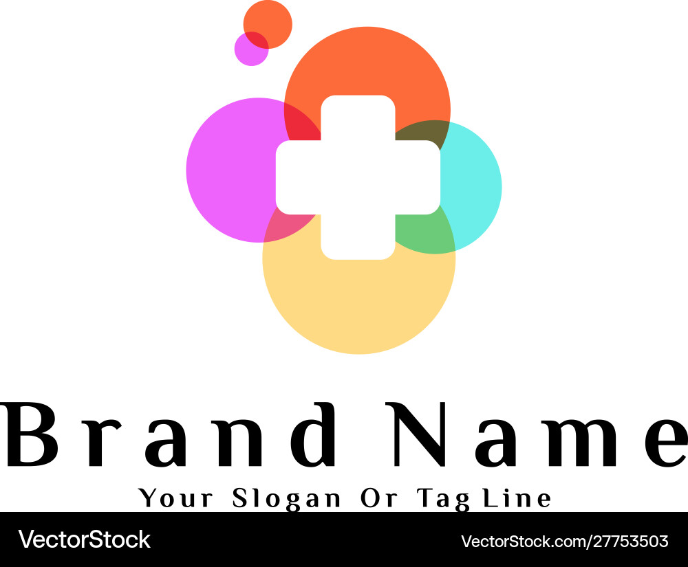 Plus template design with full color style Plus template design with full color style Vector Image