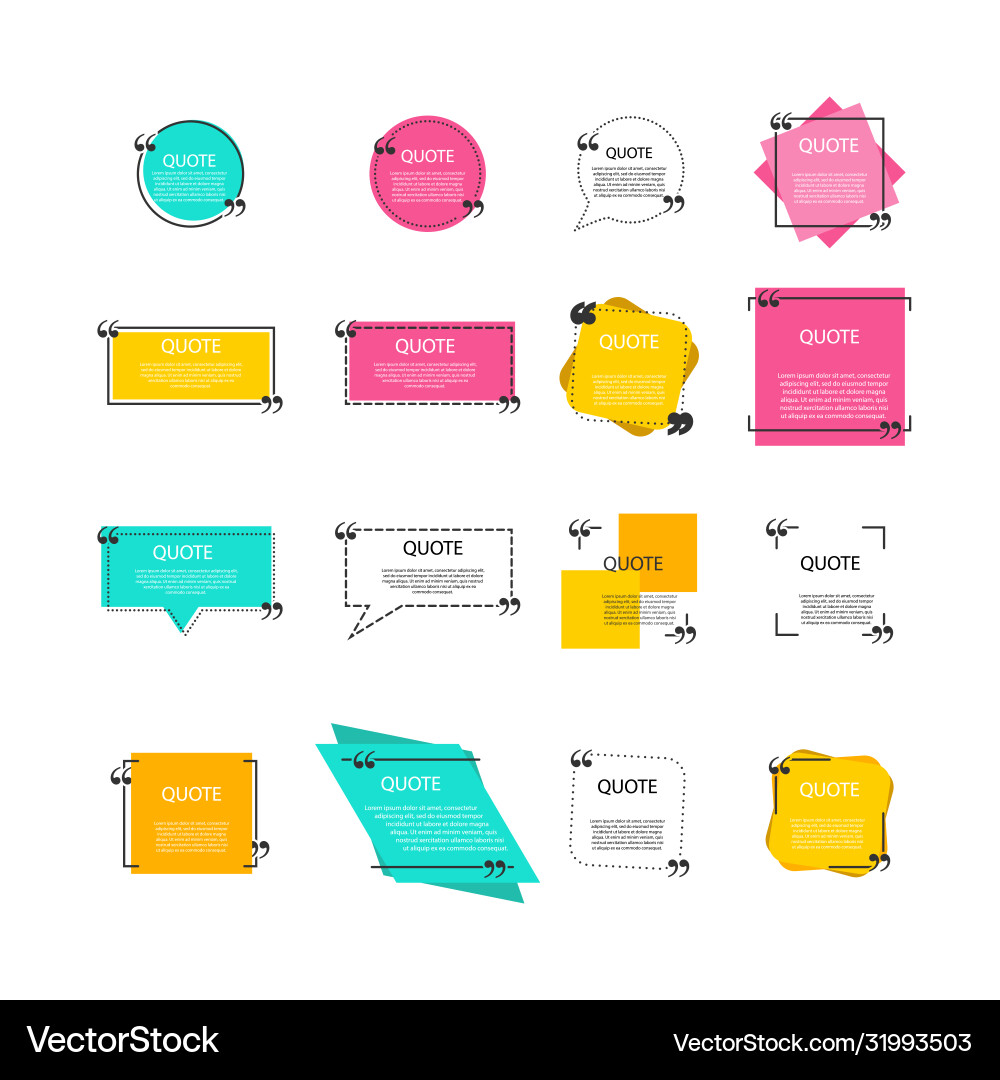 Set frames for a quote or text template Set frames for a quote or text template vector image
