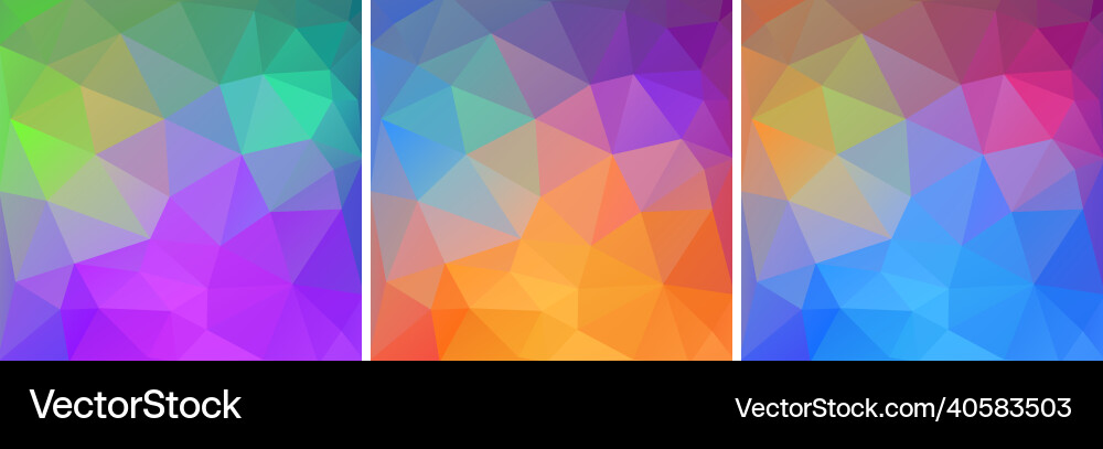 Set of colorful geometric modern patterns square Set of colorful geometric modern patterns square vector image