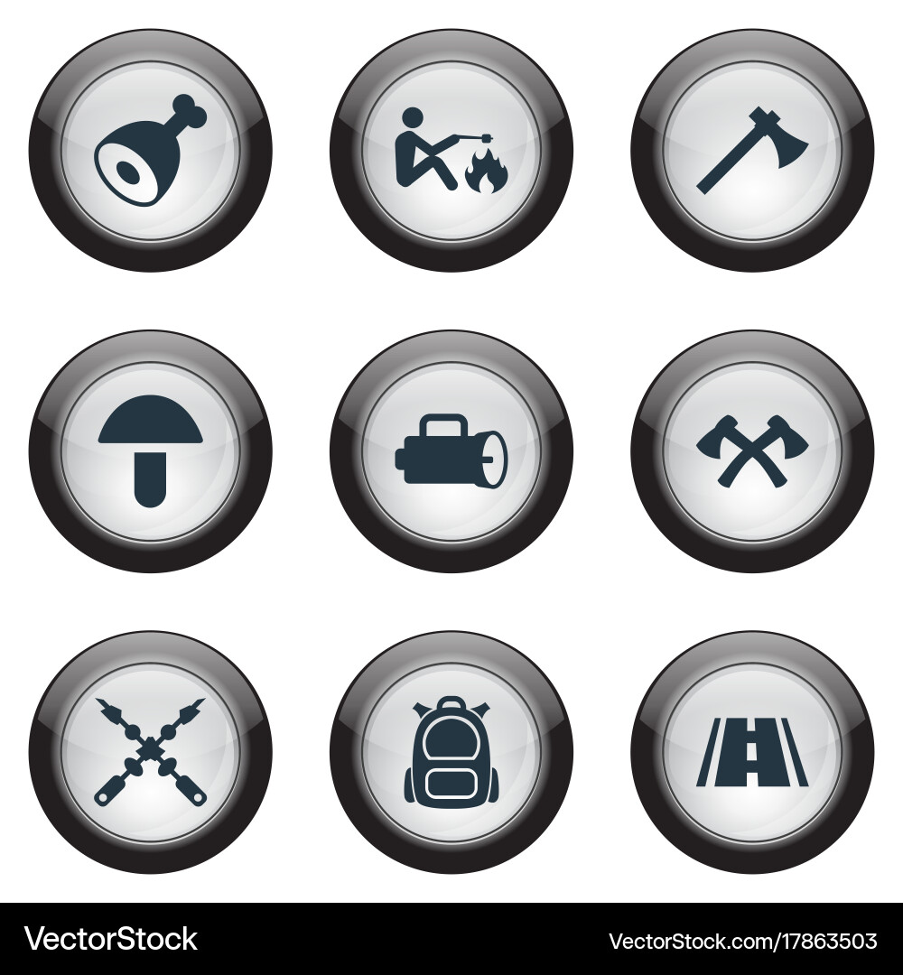 Set of simple icons element Vector Image