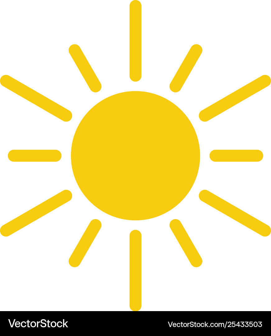 Sun icon - simple element Sun icon - simple element vector image