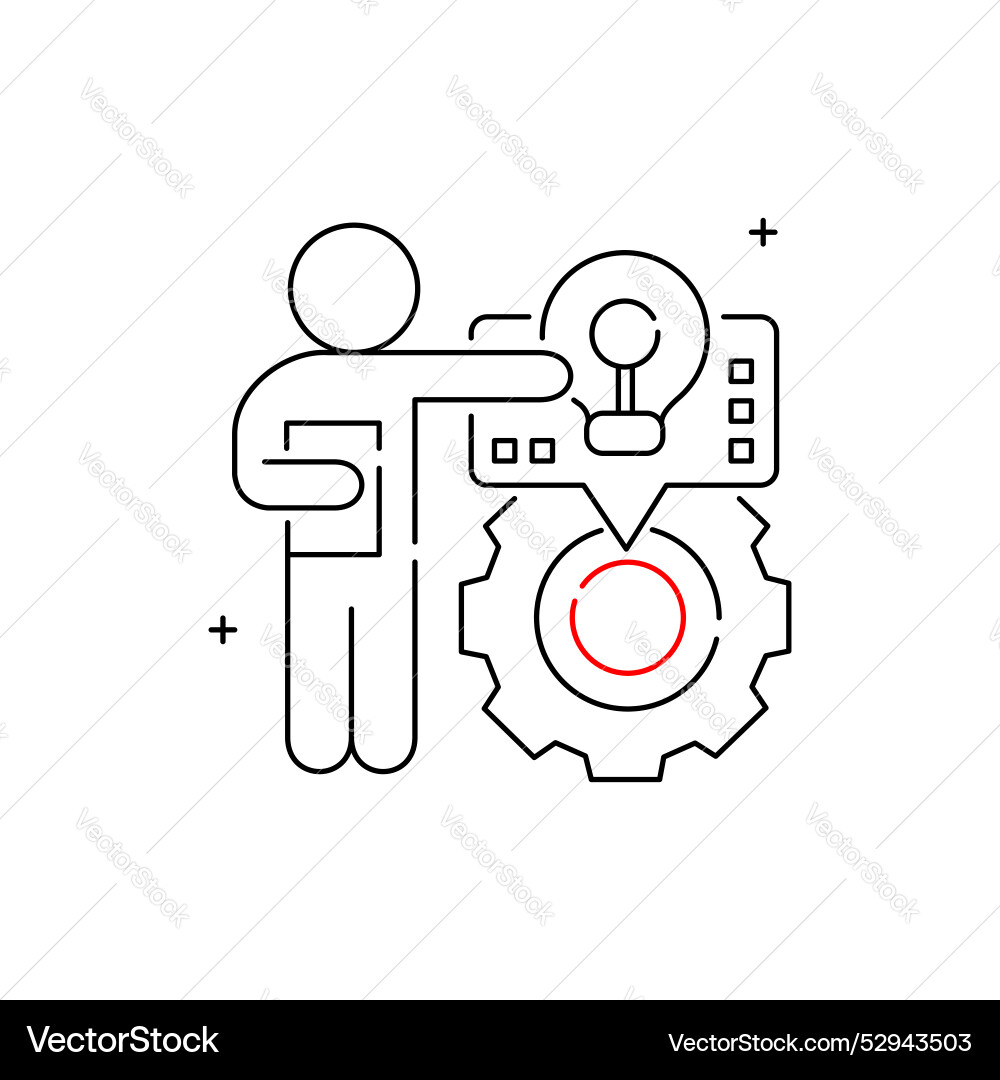 Taskorientiertes Workflow-Symbol-Symbol mit editierbar vektorbild