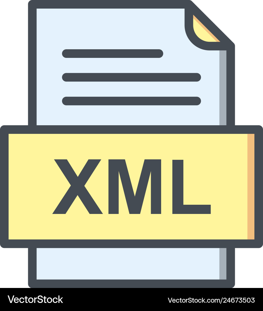Xml file document icon Vector Image