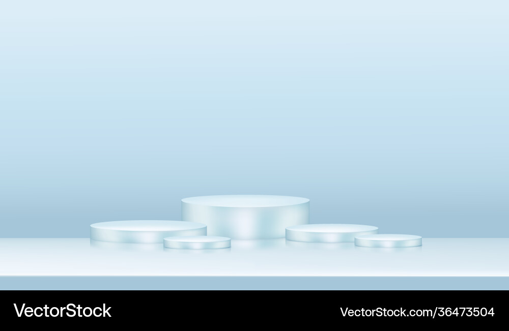 3d studio with composition empty showcase podium 3d studio with composition empty showcase podium Vector Image