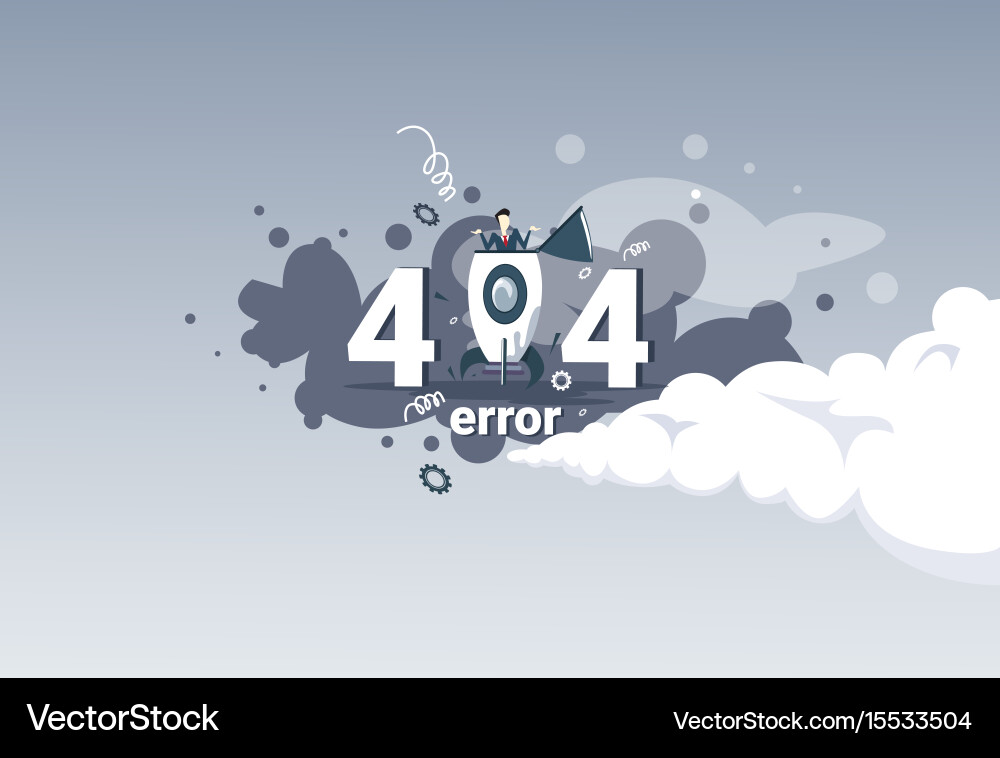 404 nicht gefunden Fehlermeldung Internetverbindung vektorbild