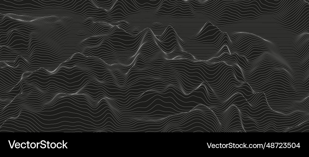 Abstract background with distorted line shapes Vector Image
