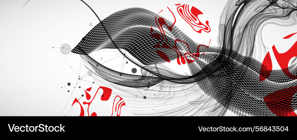 Abstract wave art background is made in a frame Abstract wave art background is made in a frame Vector Image